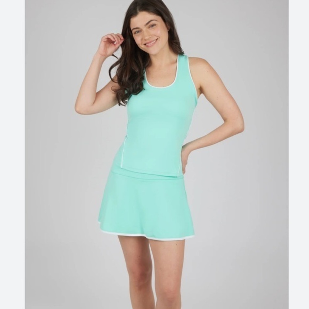 90 Degree 2 PC NUDE TECH TANK AND SKORT SET NWT Sz L